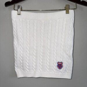 K Swiss Forever 21 White Chunky Cable Knit Mini Skirt Women's Size M